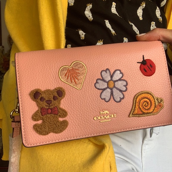 Authentic COACH 1941 pebbled Leather patches Flap snap Crosby LIMITED EDITION - Picture 11 of 13